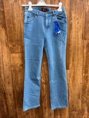 NWT ink Women’s Light Wash Boot Cut Jeans with Side Script Detail